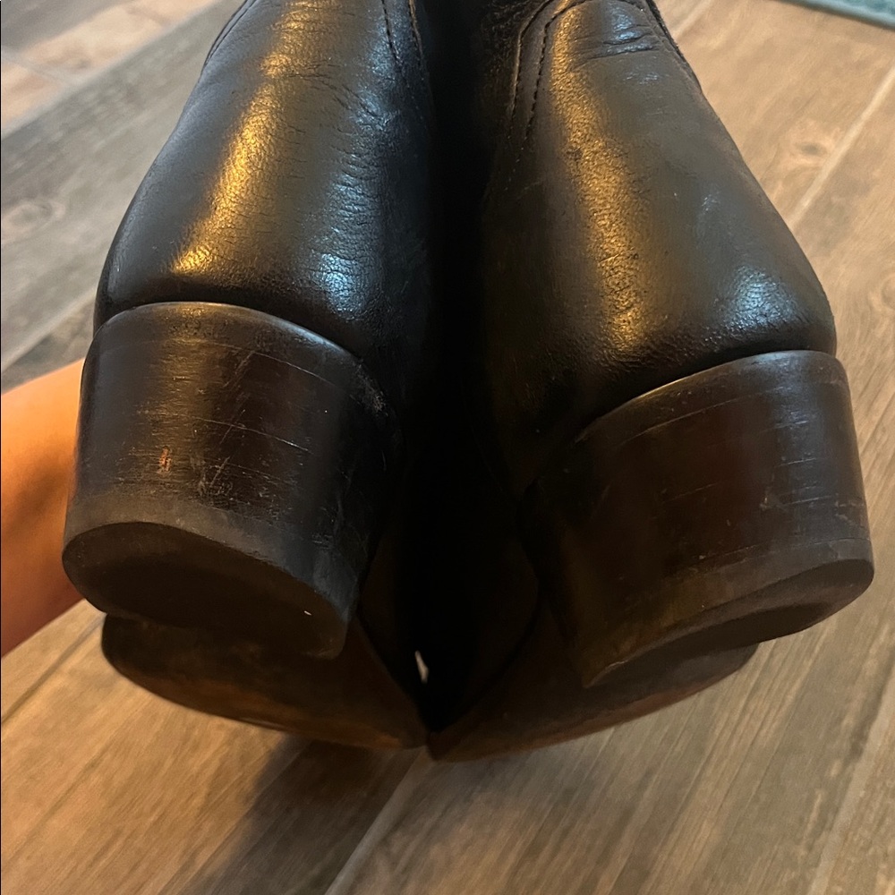 VINTAGE LARRY MAHAN Leather Cowboy Boots 11 D - Picture 14 of 15